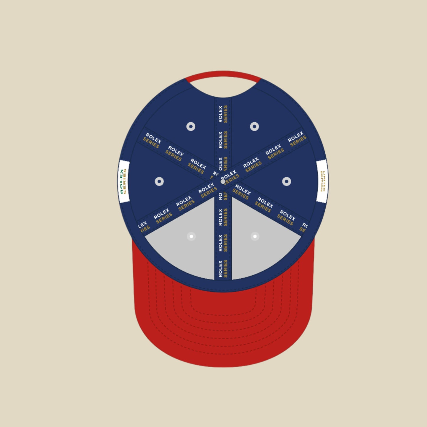 rolex series navy hat inside view