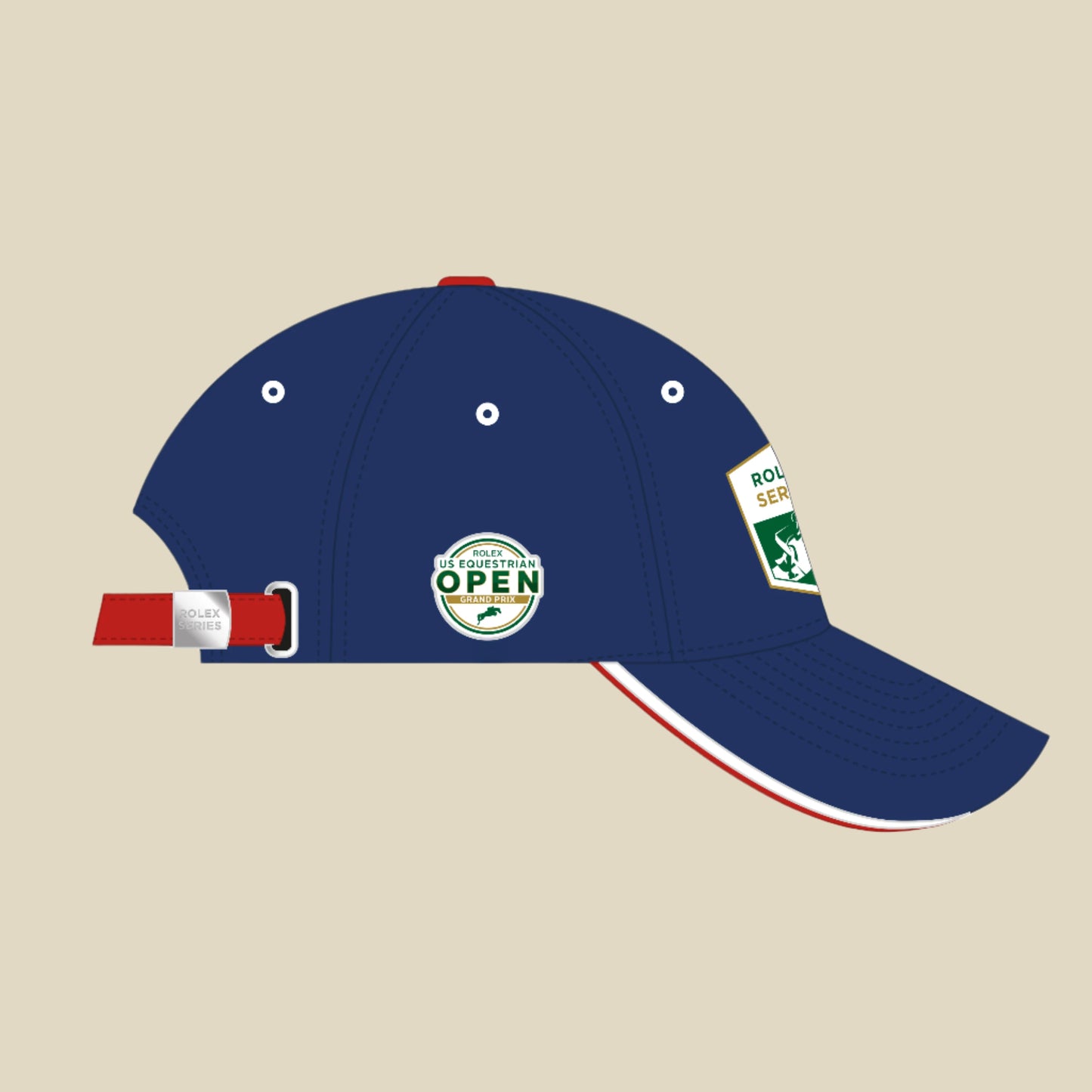rolex series navy hat side view