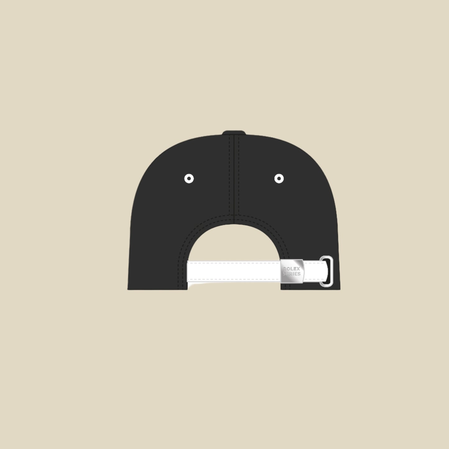 rolex series black hat back view
