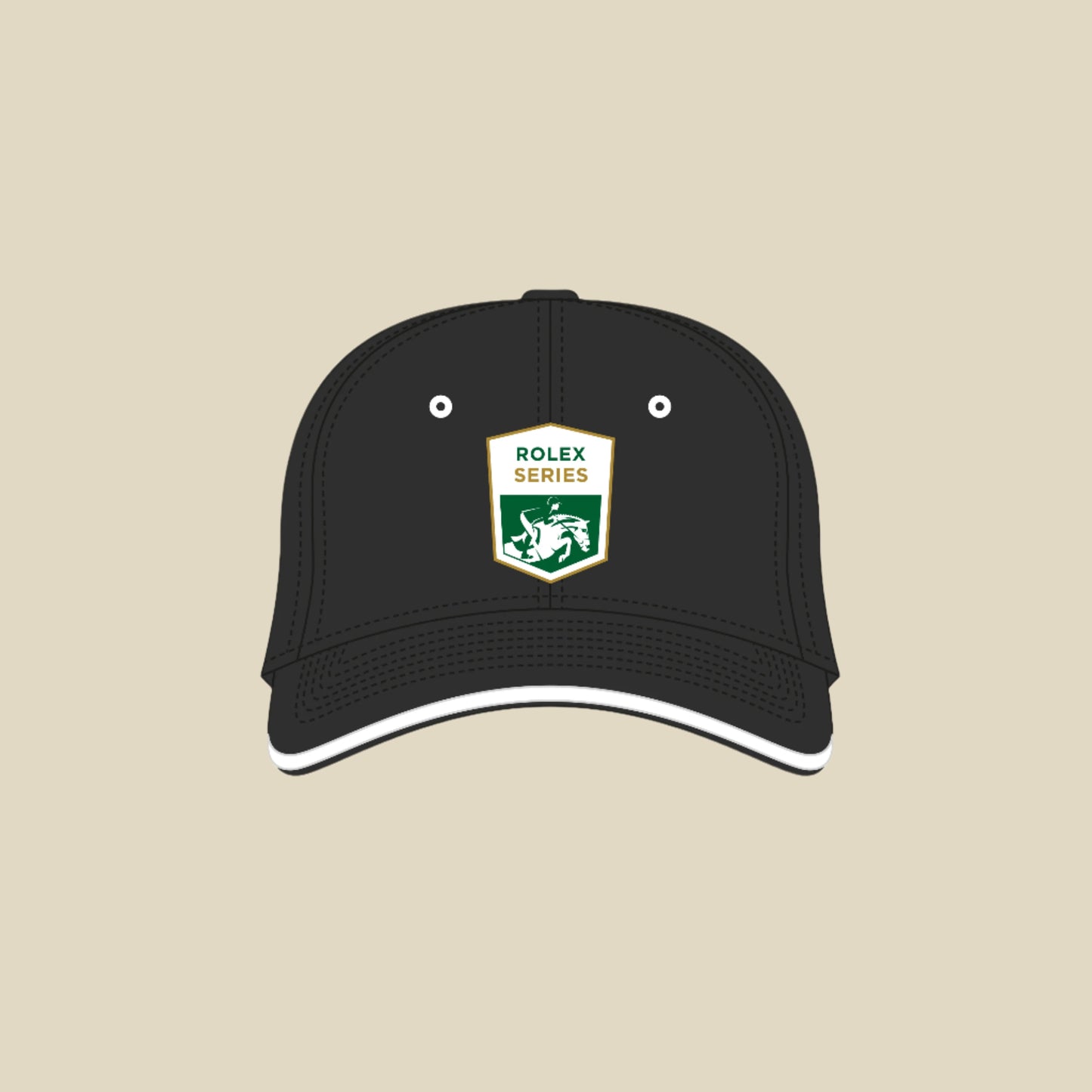 rolex series black hat front view