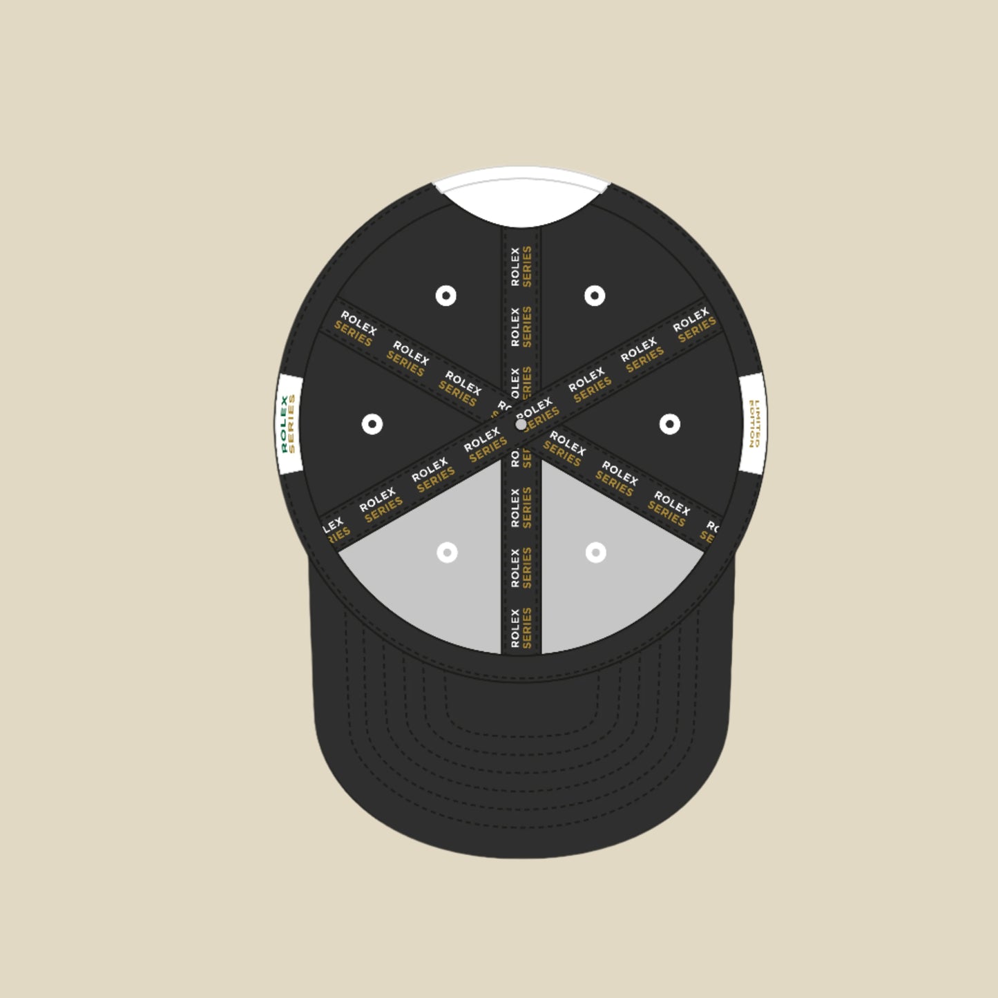 rolex series black hat inside view