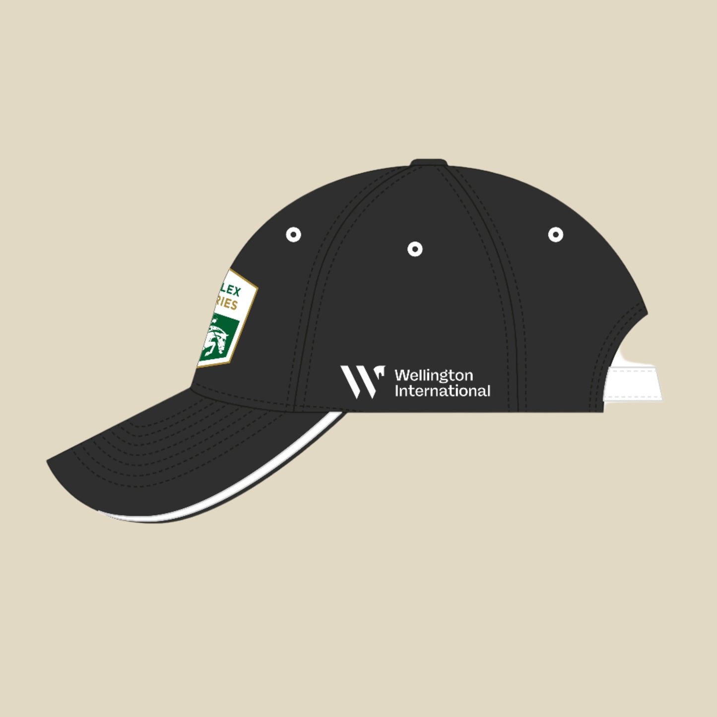 rolex series black hat side view