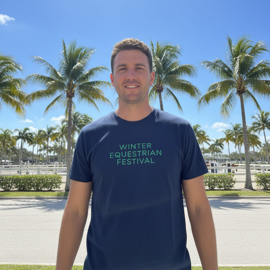 winter equestrian festival mens navy tshirt
