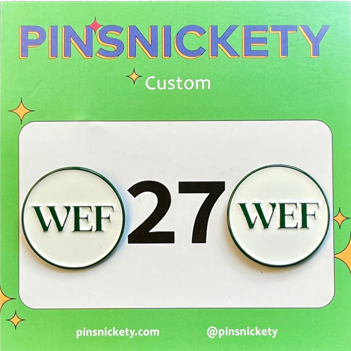 WEF x Pinsnickety Number Pins