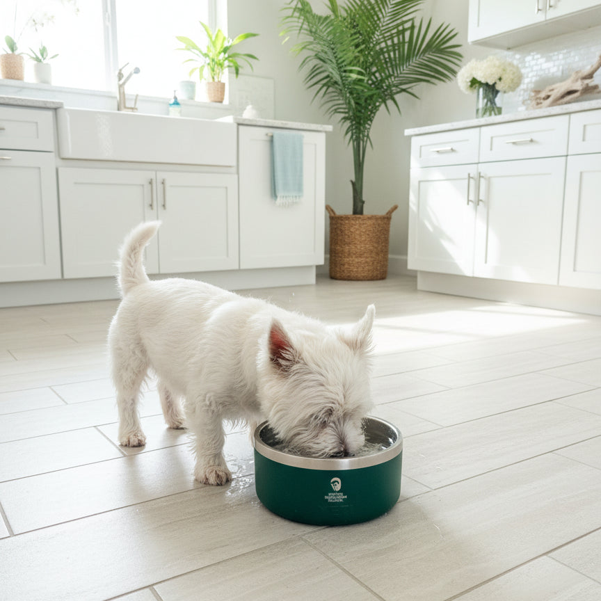 WEF YETI 4 dog bowl green 