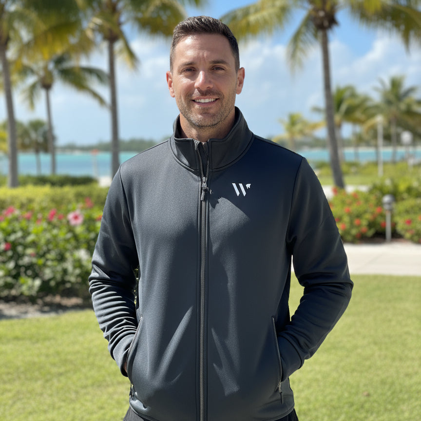 mens black softshell wellington international jacket