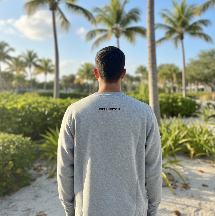 winter equestrian festival grey mens sweatshirt back