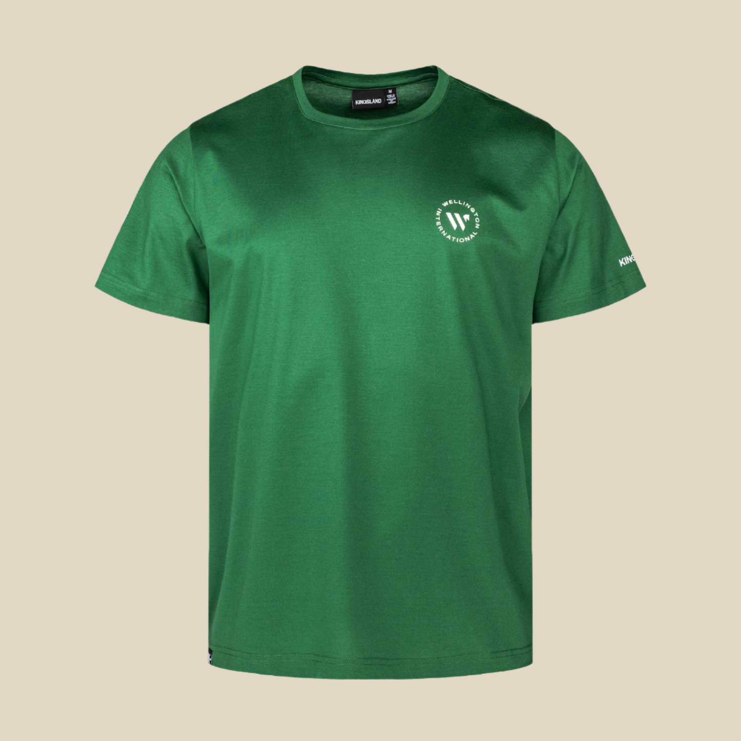 wellington international t-shirt in green with white logo