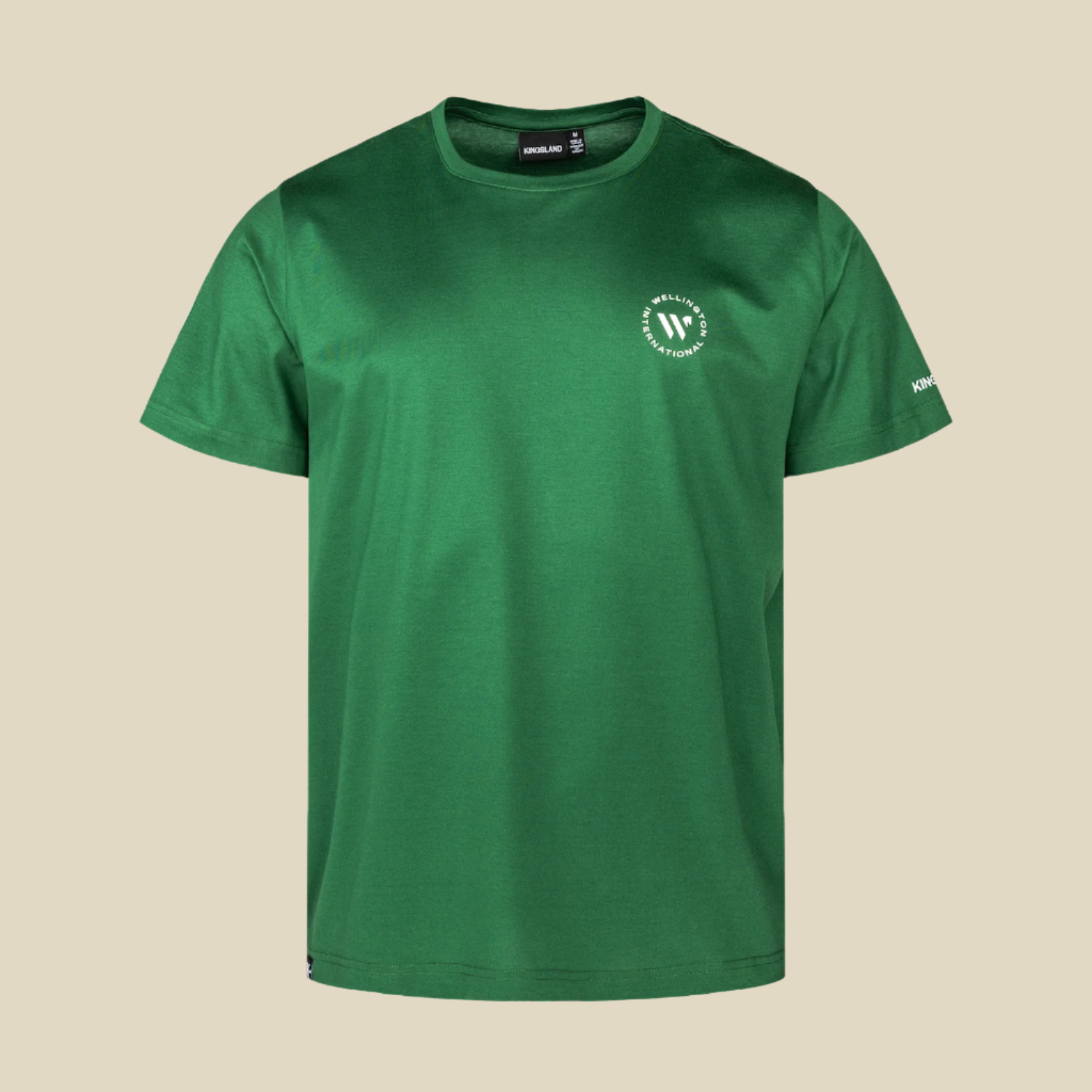 wellington international t-shirt in green with white logo
